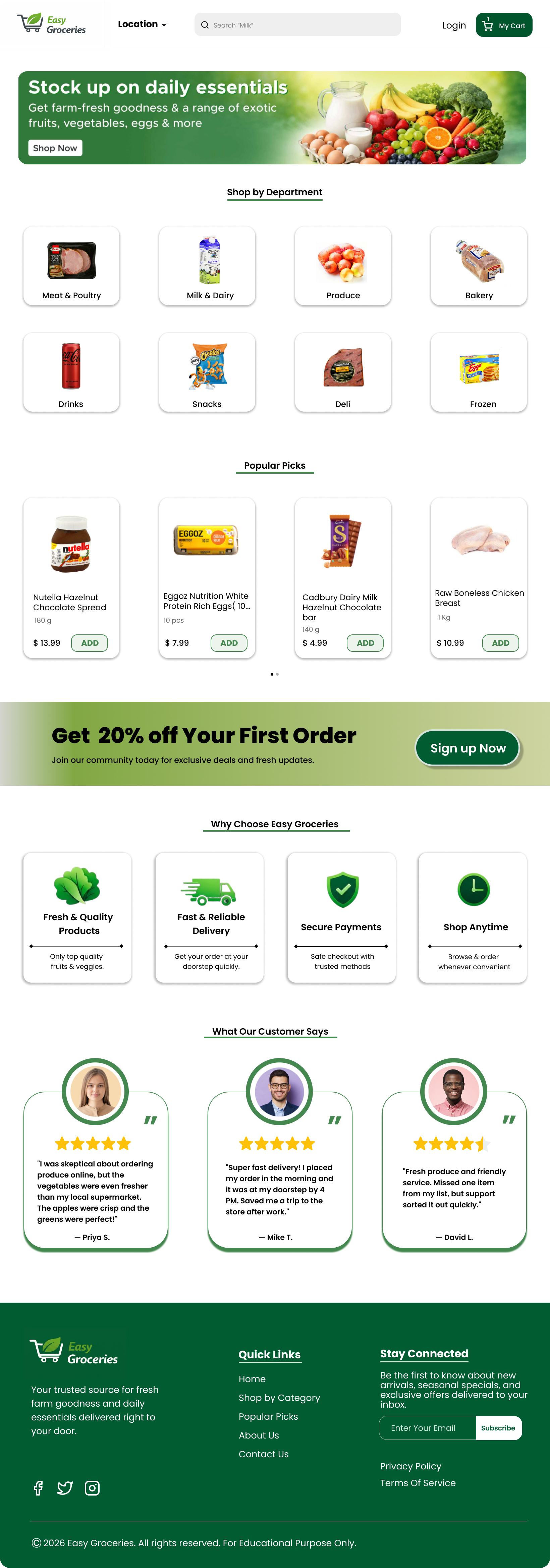 Easy Groceries Project