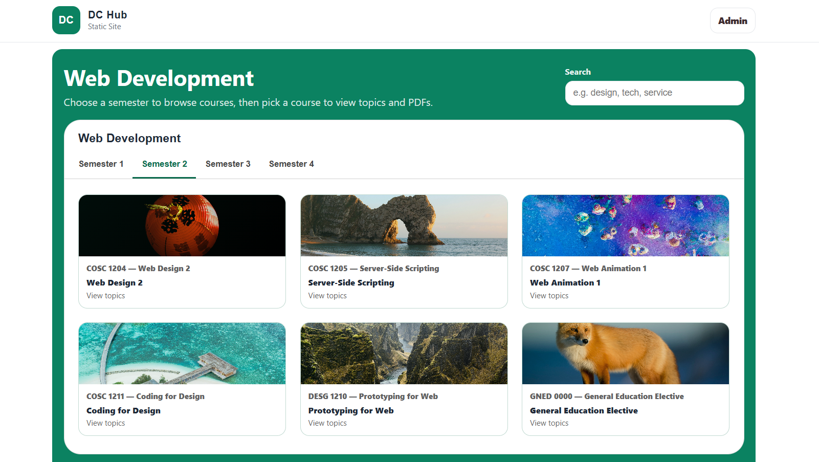 College PDF Hub Project