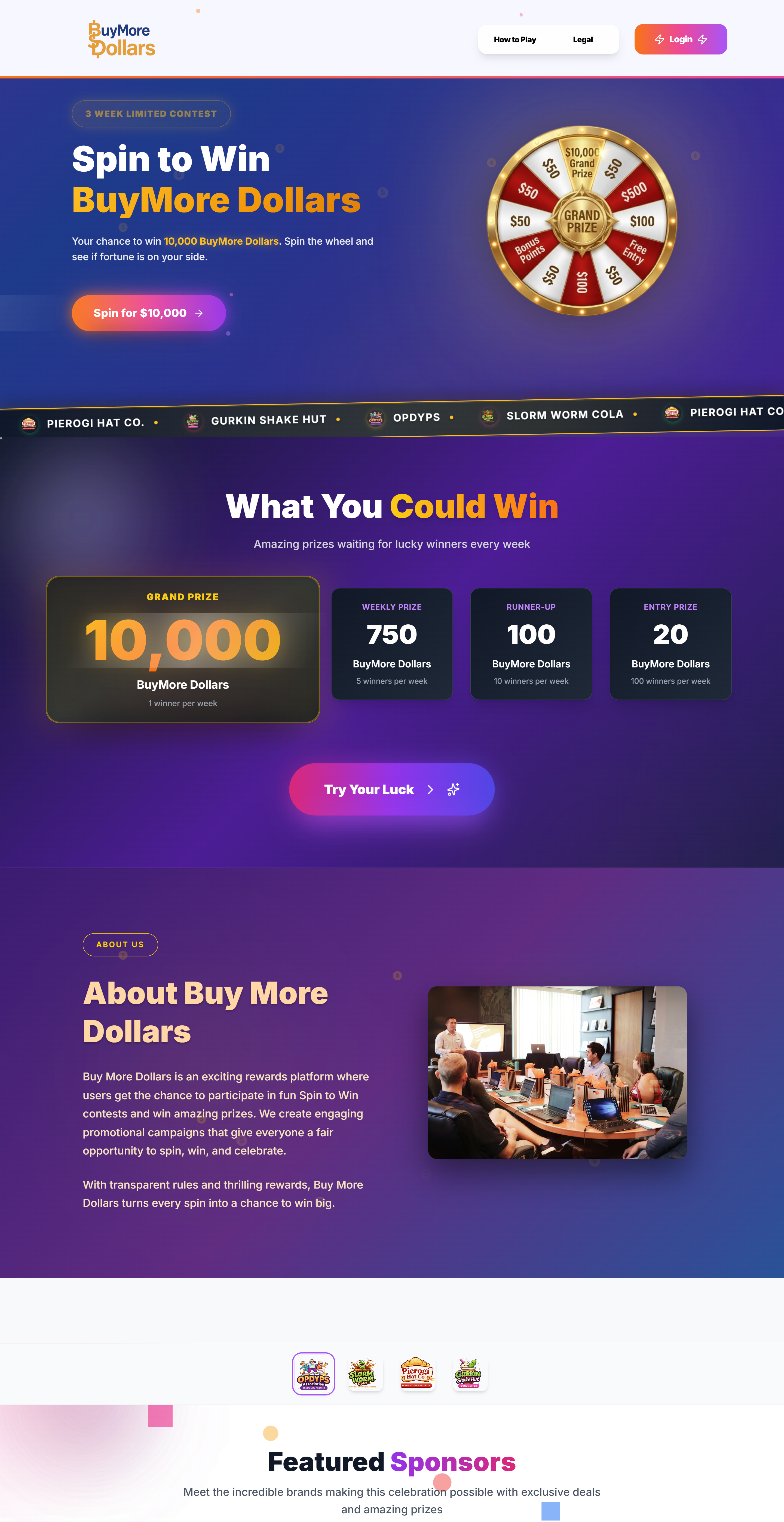 Spin to Win Contest Project